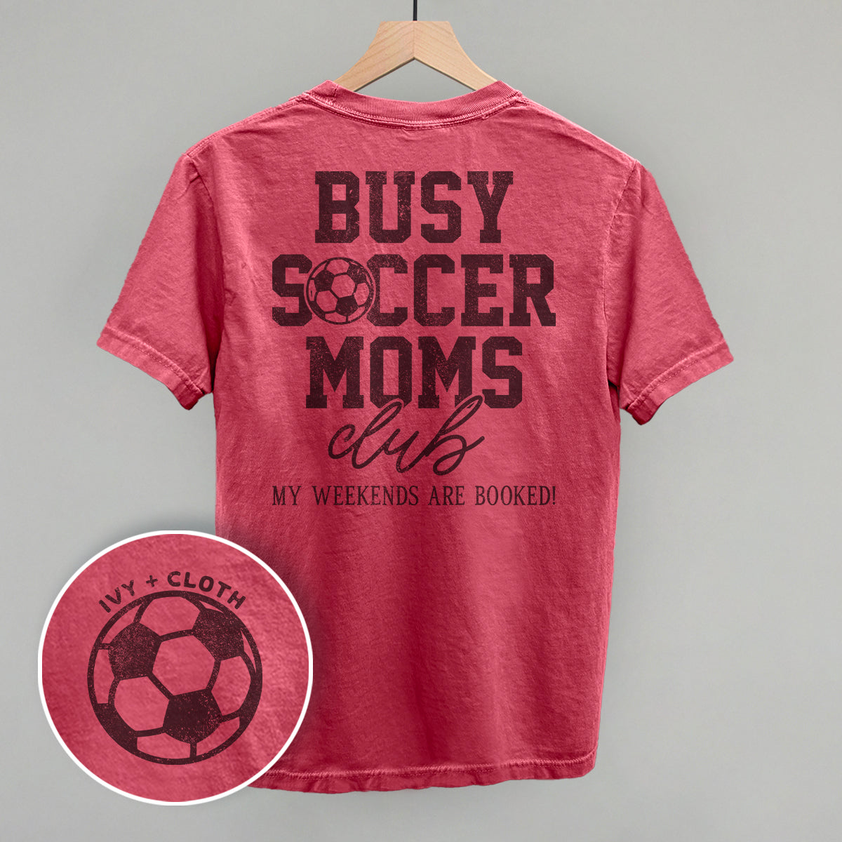 Busy Soccer Moms Club (Back Print) Tee/Sweatshirt- Multiple Options