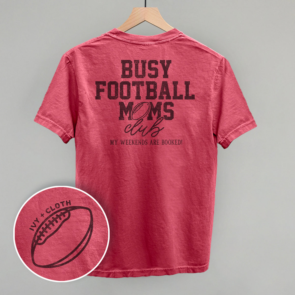 Busy Football Moms Club (Back Print) Tee/Sweatshirt- Multiple Options