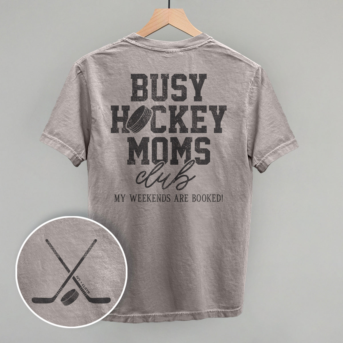 Busy Hockey Moms Club (Back Print) Tee/Sweatshirt- Multiple Options