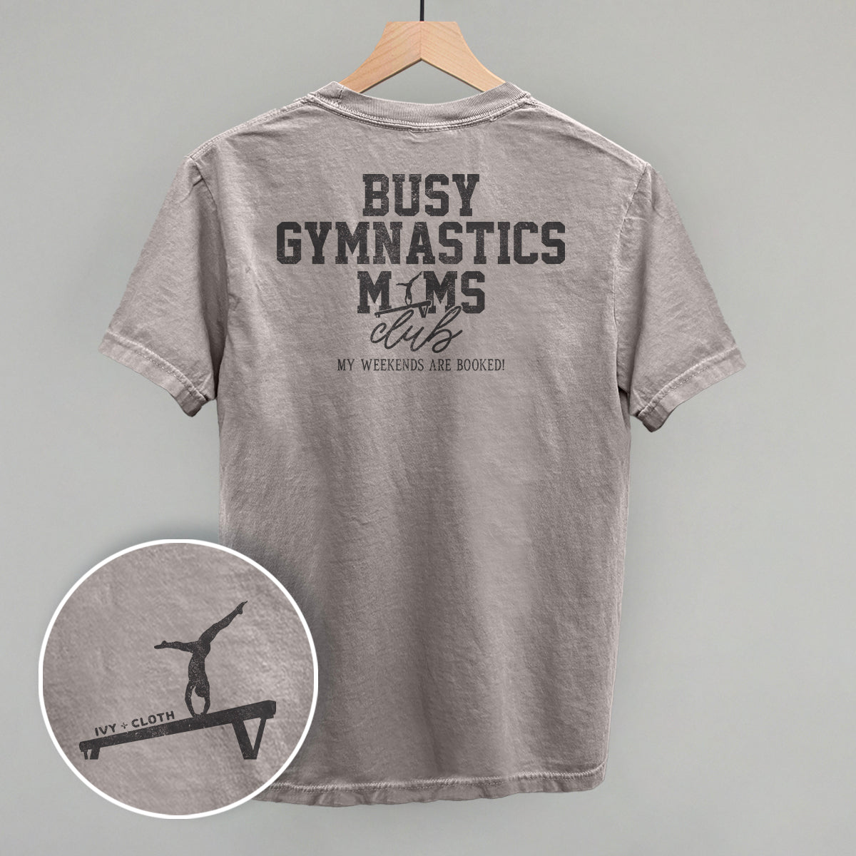 Busy Gymnastics Moms Club (Back Print) Tee/Sweatshirt- Multiple Options