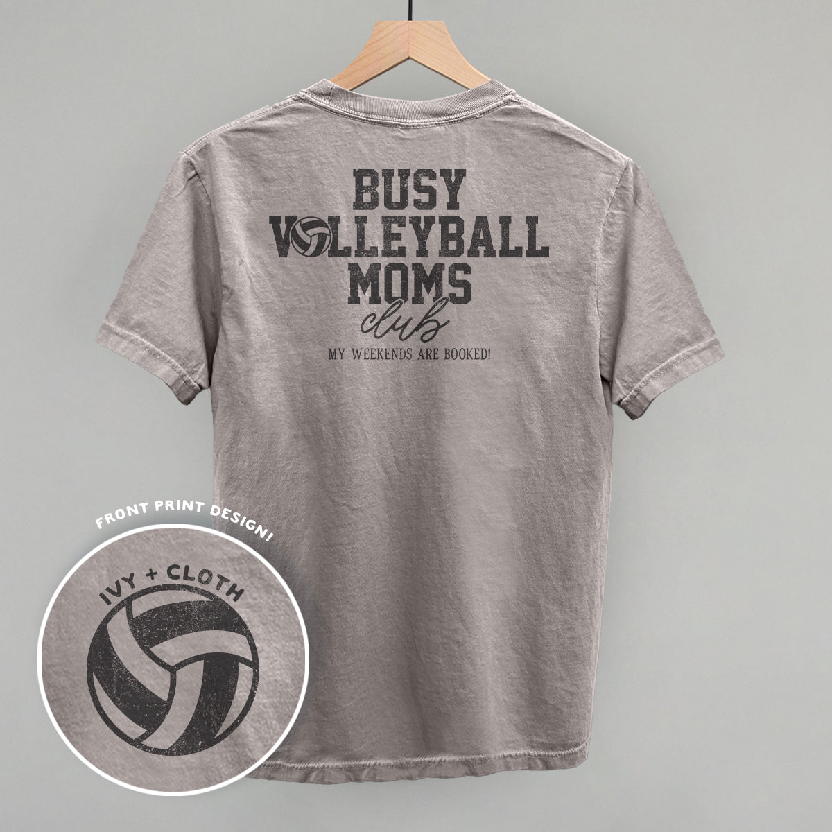 Busy Volleyball Moms Club (Back Print) Tee/Sweatshirt- Multiple Options
