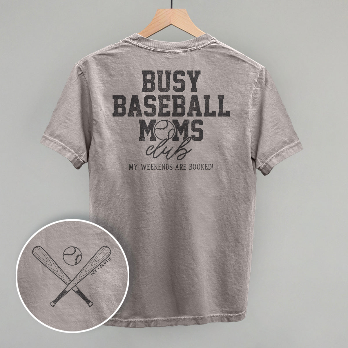 Busy Baseball Moms Club (Back Print) Tee/Sweatshirt- Multiple Options