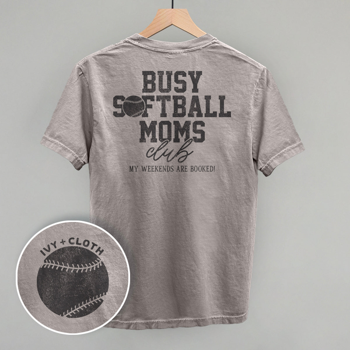 Busy Softball Moms Club (Back Print) Tee/Sweatshirt- Multiple Options