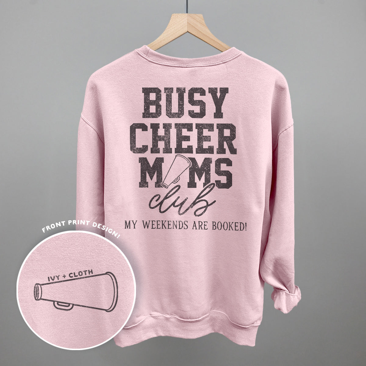 Busy Cheer Moms Club (Back Print) Tee/Sweatshirt- Multiple Options