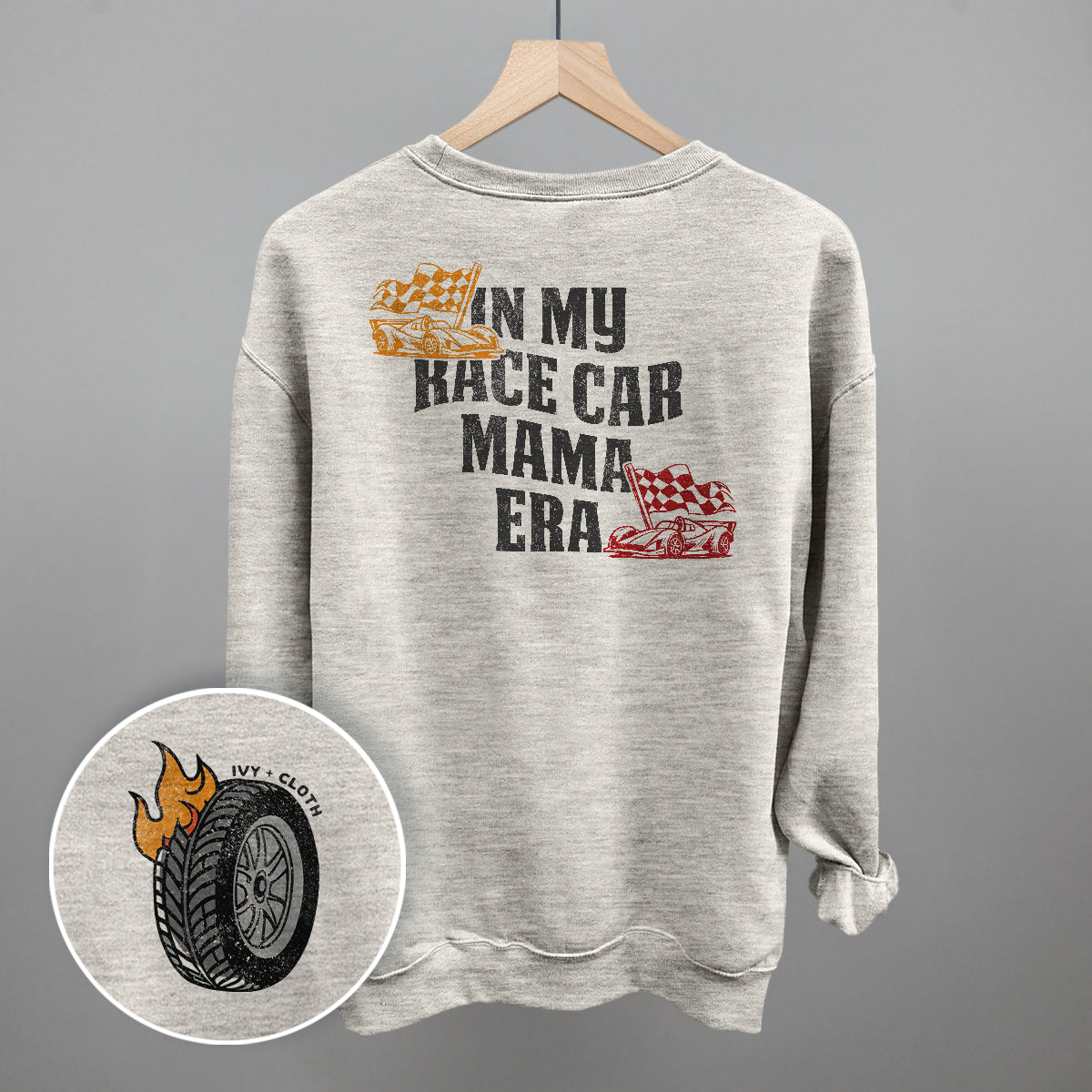 In My Race Car Mama Era (Back Print) Tee/Sweatshirt- Multiple Options