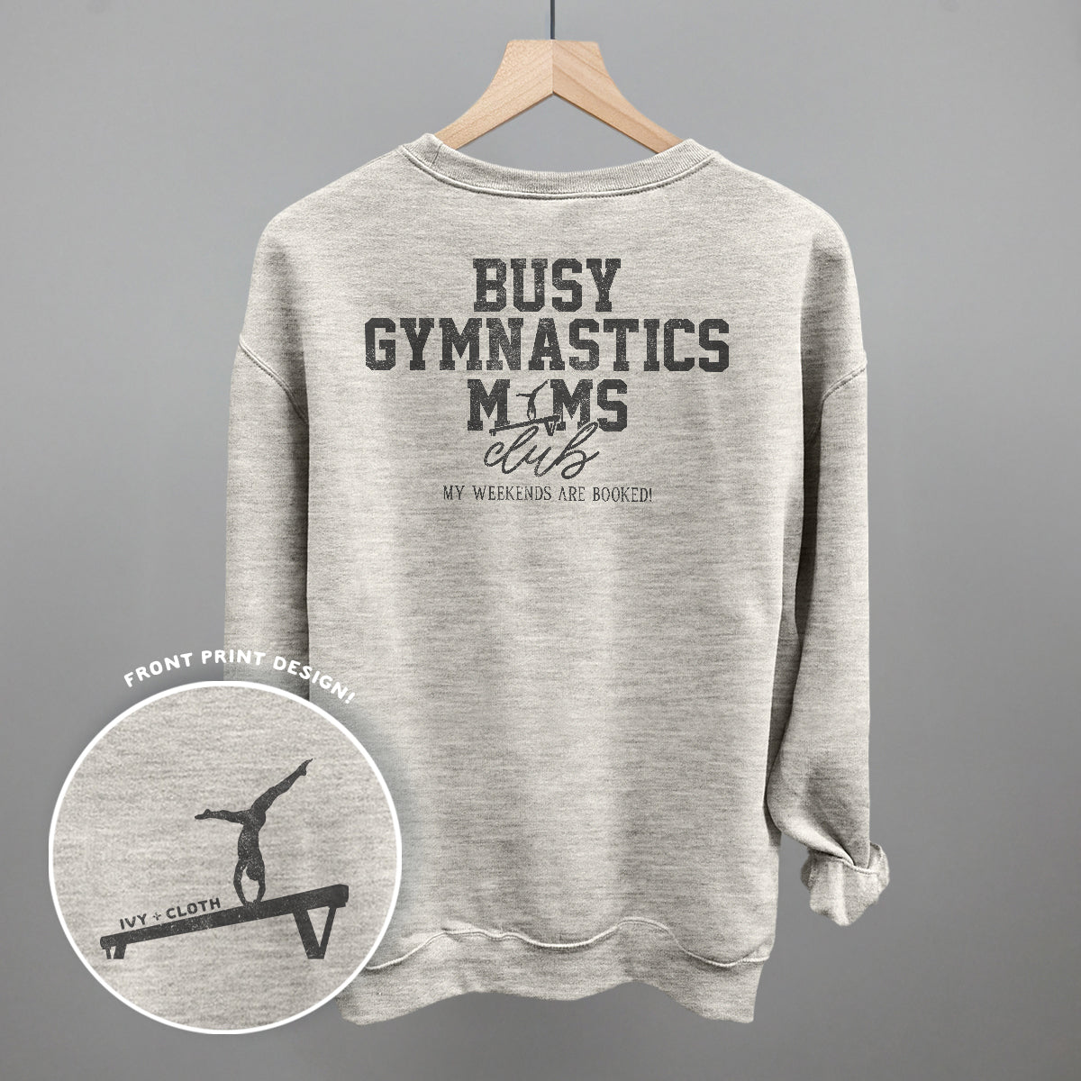 Busy Gymnastics Moms Club (Back Print) Tee/Sweatshirt- Multiple Options