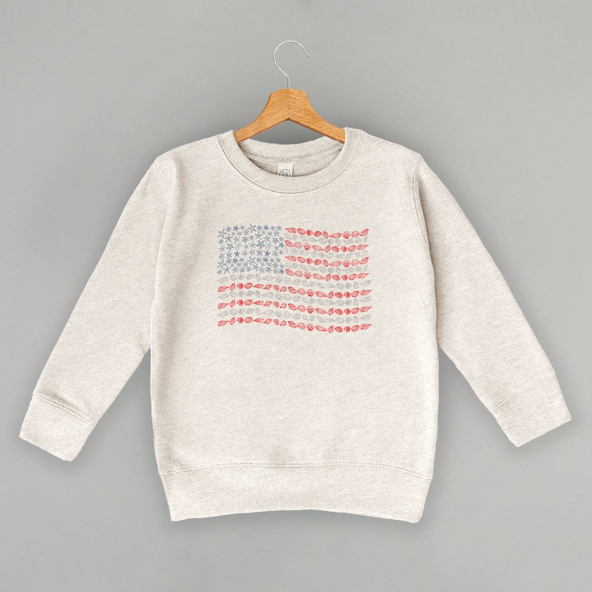 Seashell + Starfish Flag Tee & Sweatshirt- 3 Color Options