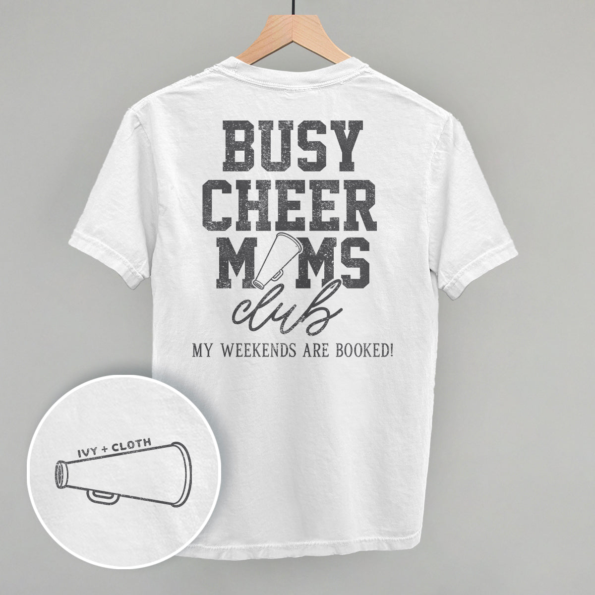 Busy Cheer Moms Club (Back Print) Tee/Sweatshirt- Multiple Options