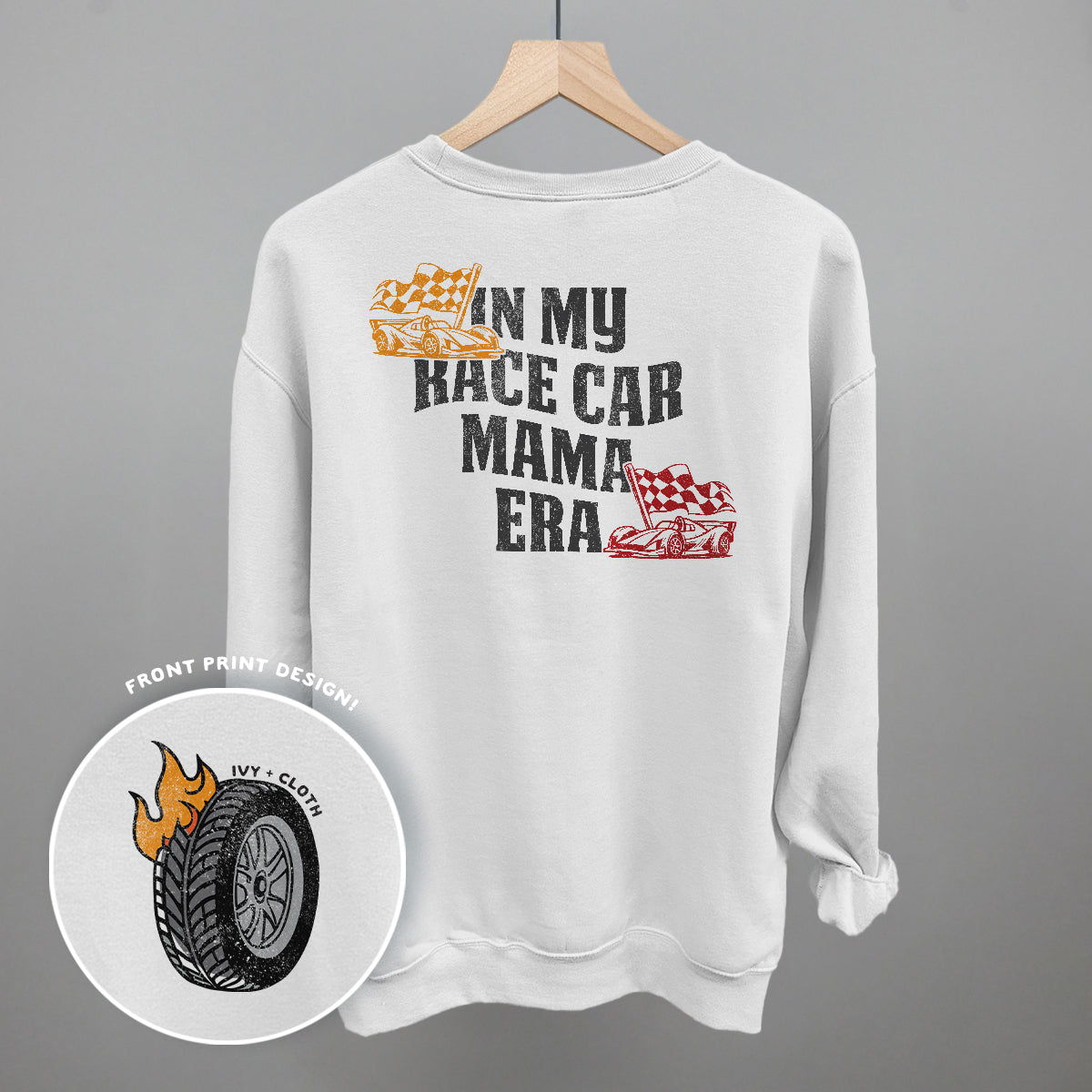 In My Race Car Mama Era (Back Print) Tee/Sweatshirt- Multiple Options