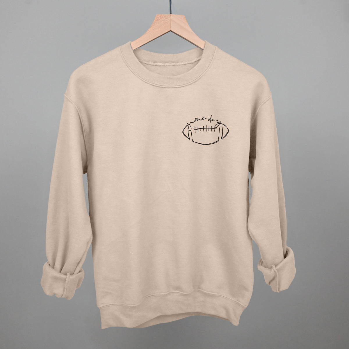 Game Day In Football Scribble (Left Chest) Tee/Sweatshirt- Multiple Options