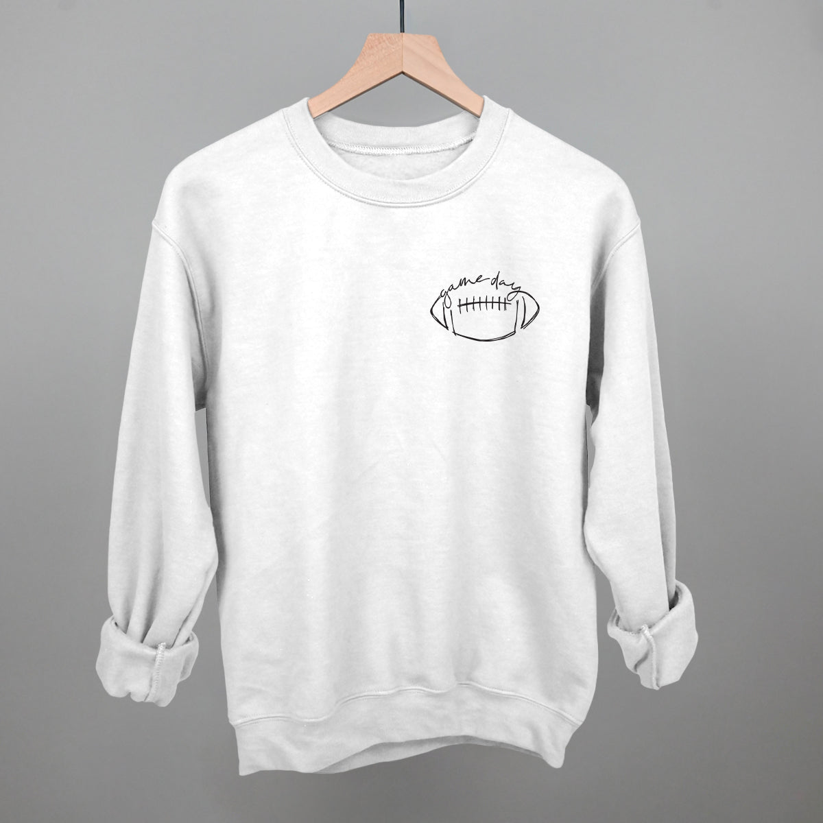 Game Day In Football Scribble (Left Chest) Tee/Sweatshirt- Multiple Options
