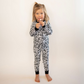Two-Tone Leopard Print Two-Piece Pajama Set