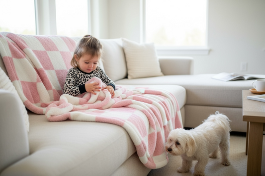 Dream Blanket - Pink Checker