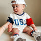 USA Colorblock T-Shirt Romper