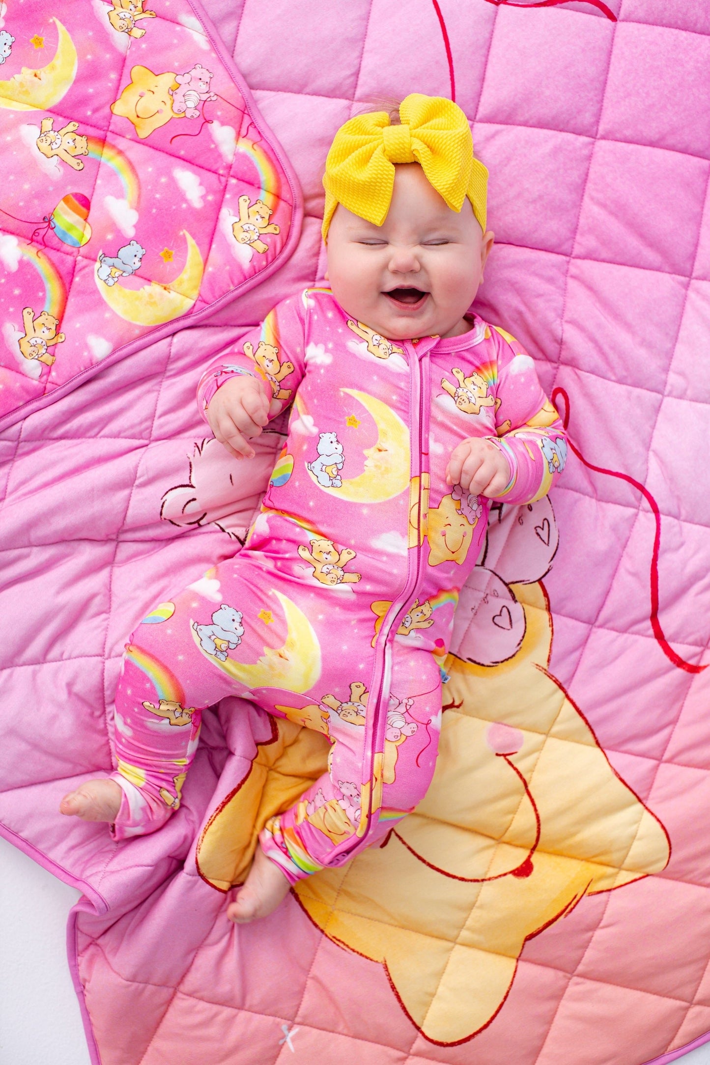 Care Bears Baby™ Pink Stars Convertible Zip Pajama