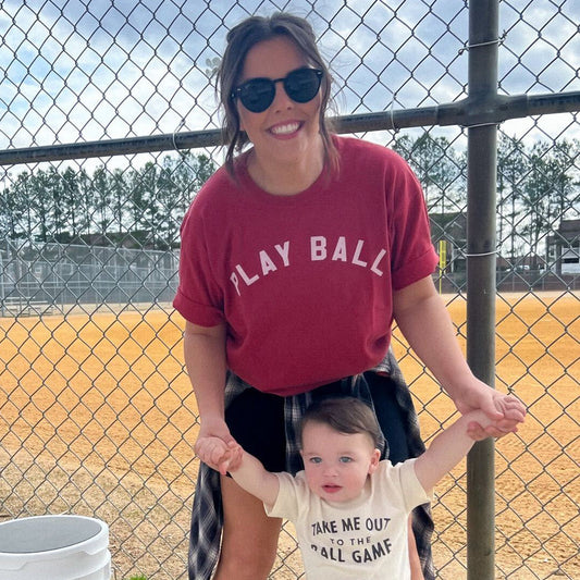 Play Ball Arc (White Letters) Tee/Sweatshirt- Multiple Options