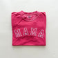 Mama Tee - Embroidered Varsity Design