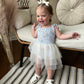 Cosette Smocked Tulle Bodysuit Dress