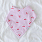 Cherry (ribbed) - Bandana Bib