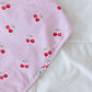 Cherry (ribbed) - Bandana Bib