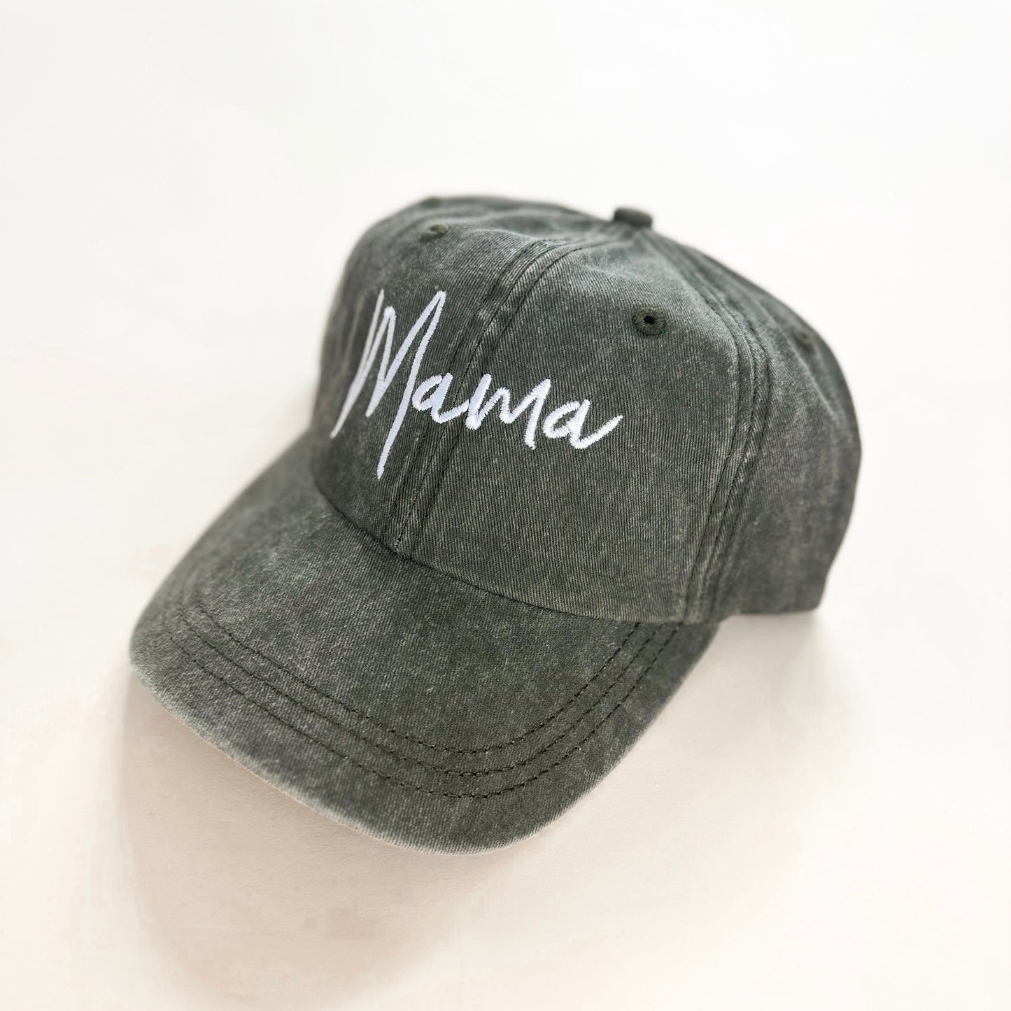 Mama Handwritten Script Embroidered Baseball Cap- 6 colors