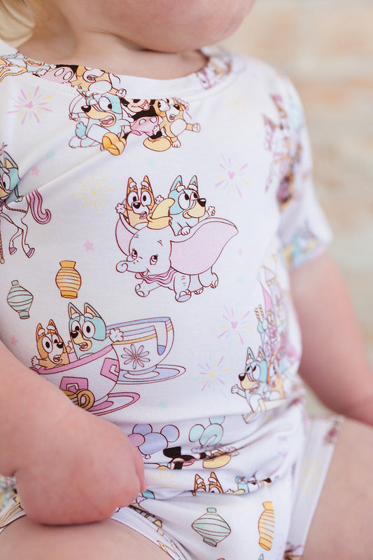Pastel Park 2-Piece Pajama Short Set