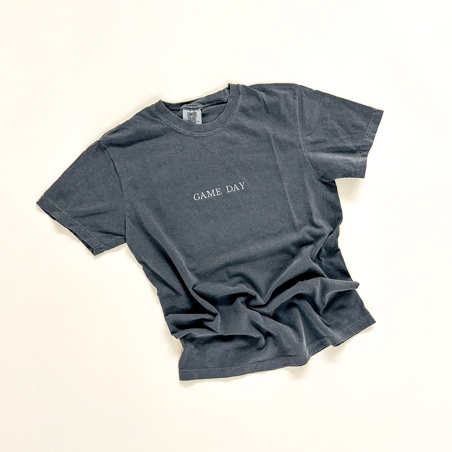 Game Day Minimal Embroidered Tee- 9 Colors