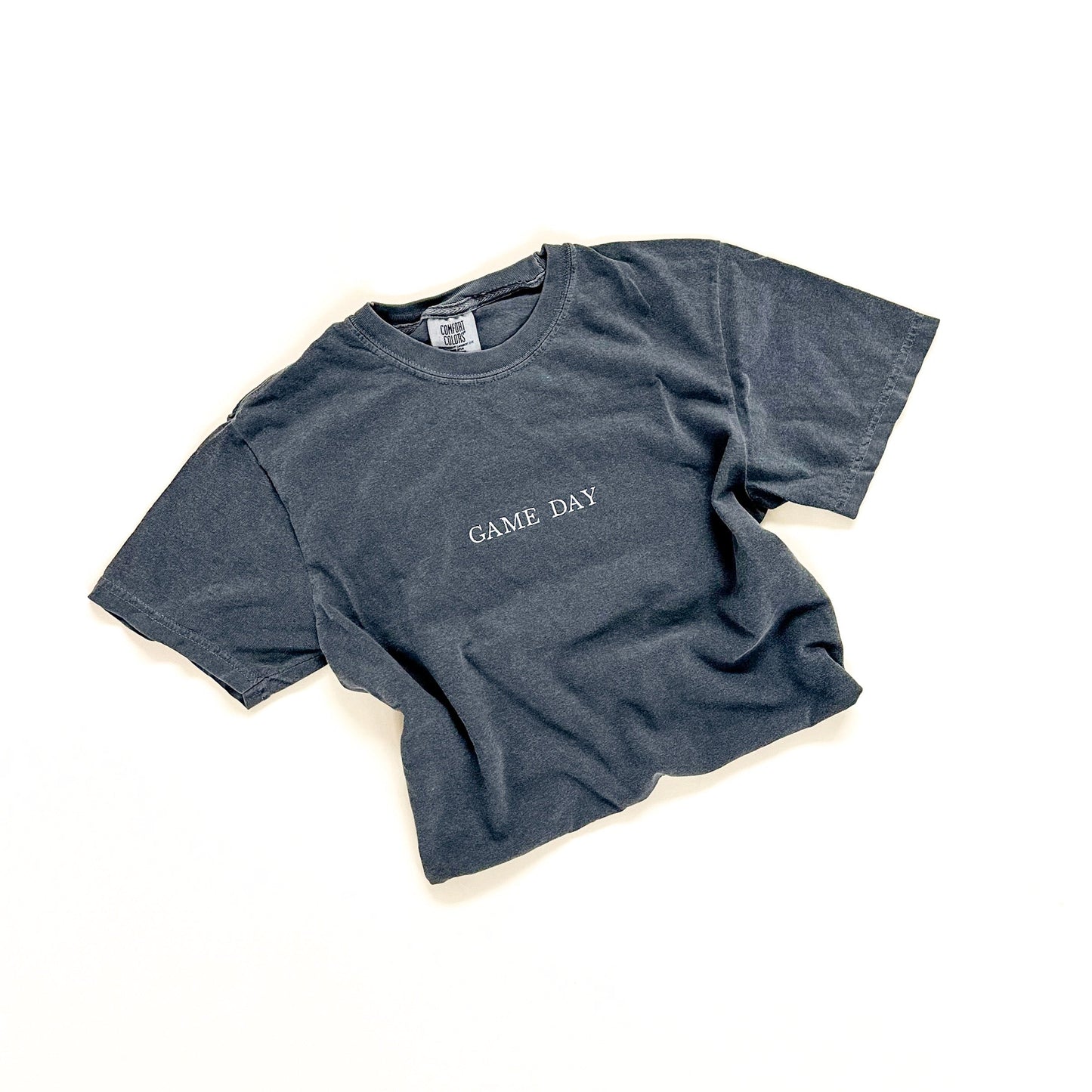 Game Day Minimal Embroidered Tee- 9 Colors