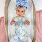 Blue Belle Ribbed Bamboo Zippy Romper