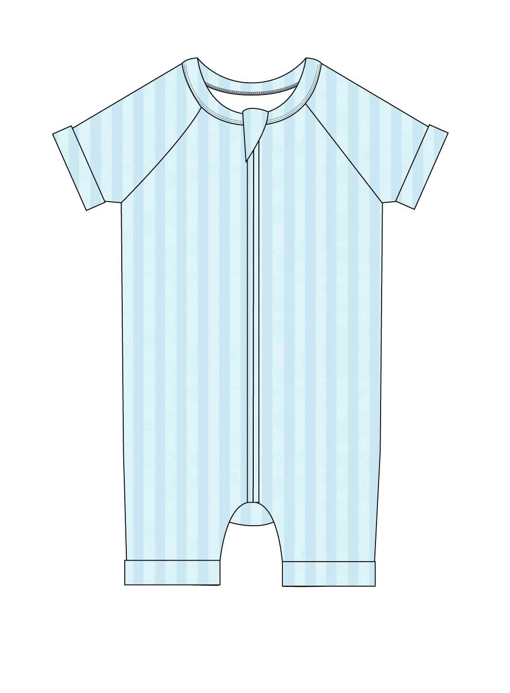 Oliver Ribbed Shortie Onesie