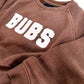 Bubs Chenille Child Waffle Sleeve Crewneck - Faded Mocha