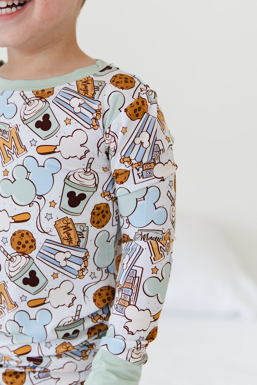 Snacks 2-Piece Pajama Set- Green