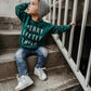 Merry Little Thing Child Waffle Sleeve Crewneck- 3 Colors