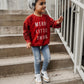 Merry Little Thing Child Waffle Sleeve Crewneck- 3 Colors