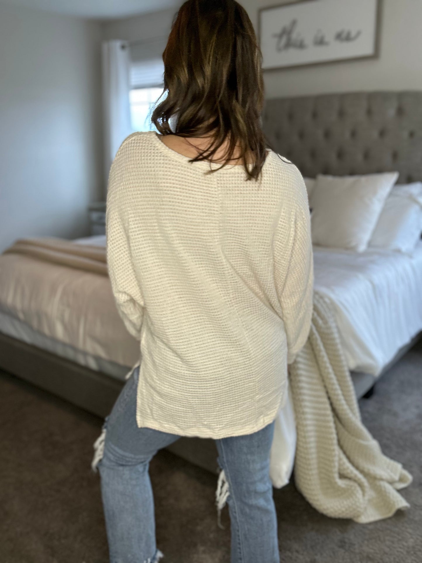 Kyra Waffle Knit Top