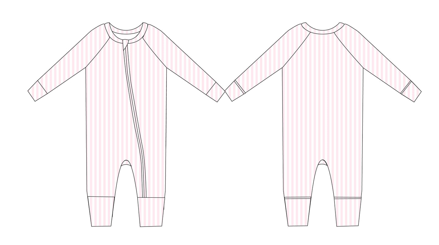 Pink Stripes Zippy Pajama