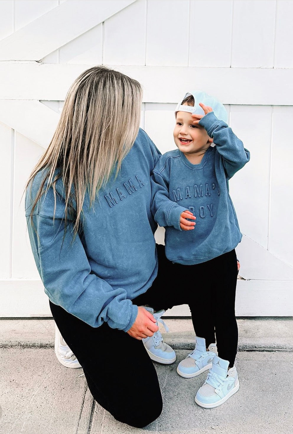 Mama Signature Acid Wash Crewneck - Tide