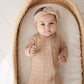 Cinnamon Cider Grid Zip Romper