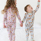 Snacks 2-Piece Pajama Set- Pink