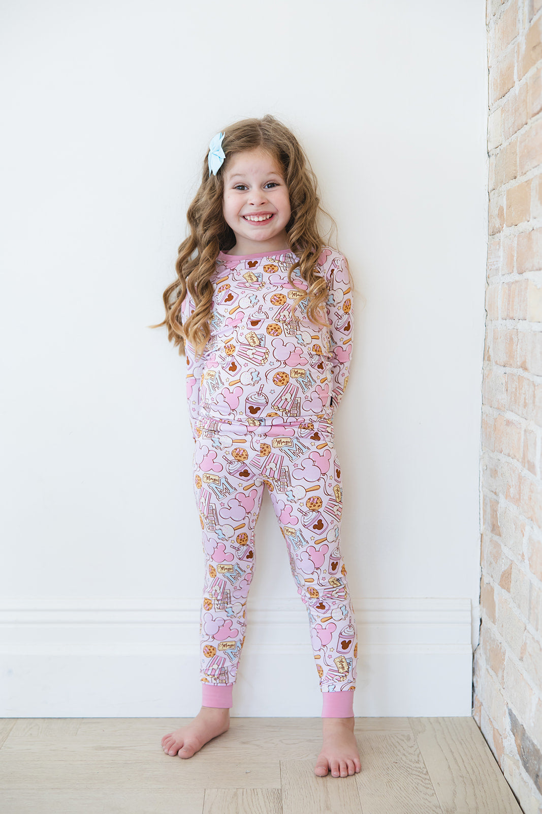 Snacks 2-Piece Pajama Set- Pink