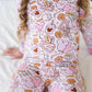 Snacks 2-Piece Pajama Set- Pink