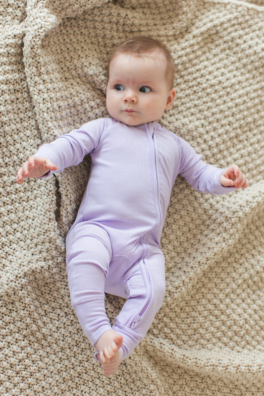 Hydrangea Ribbed Zippy Pajama