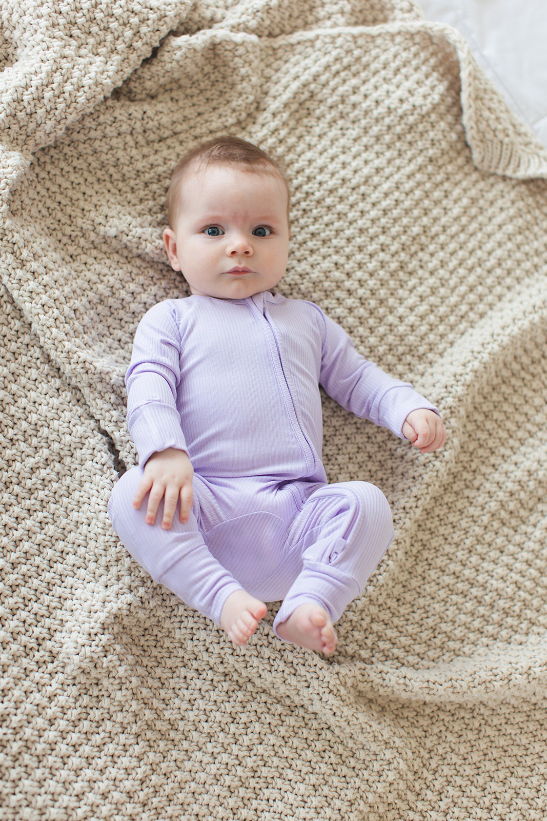 Hydrangea Ribbed Zippy Pajama