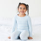 Baby Blue Ribbed 2-Piece Pajama Set
