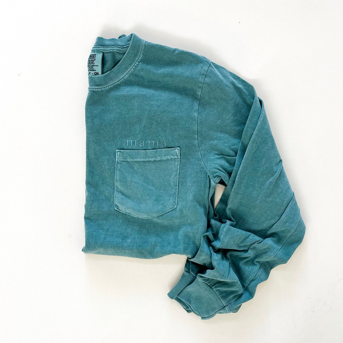 Mama Tonal Long Sleeve Pocket Tee