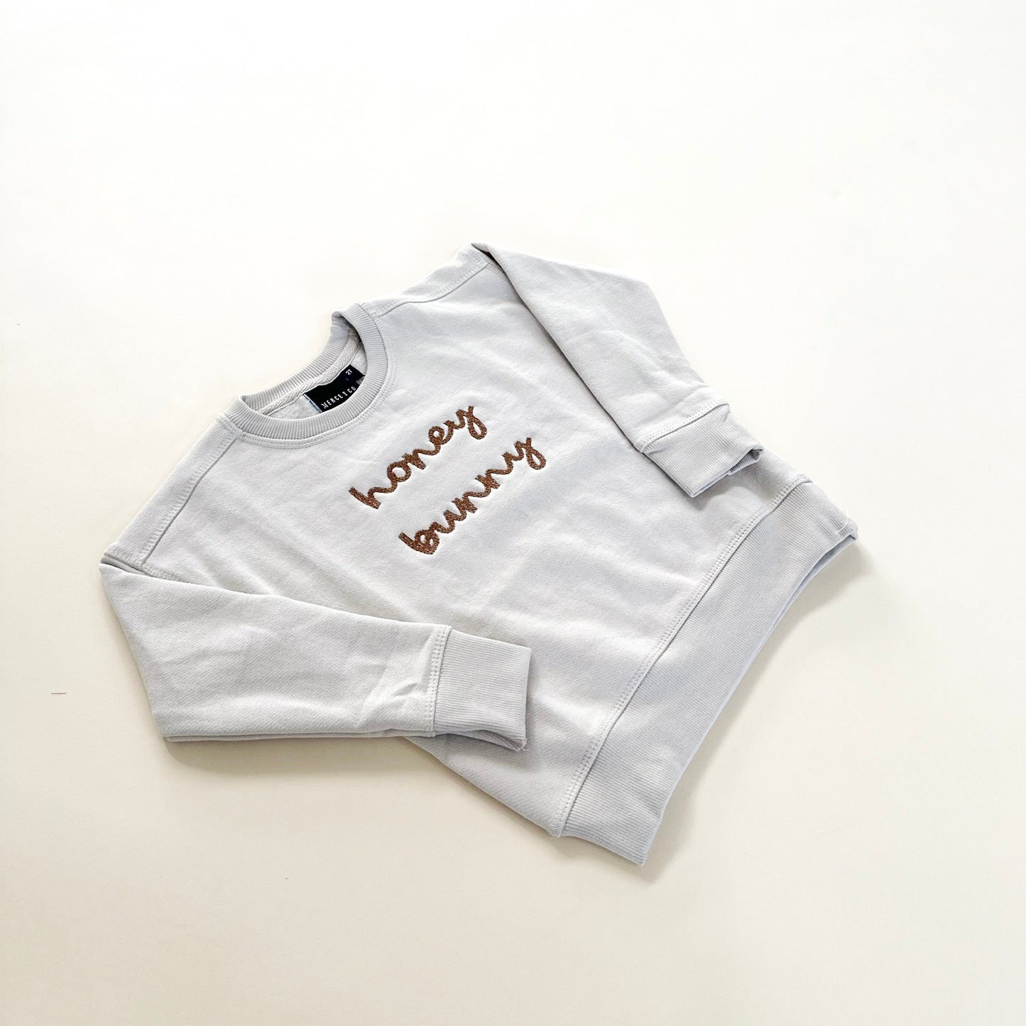 Honey Bunny Embroidered Child Comfort Crewneck