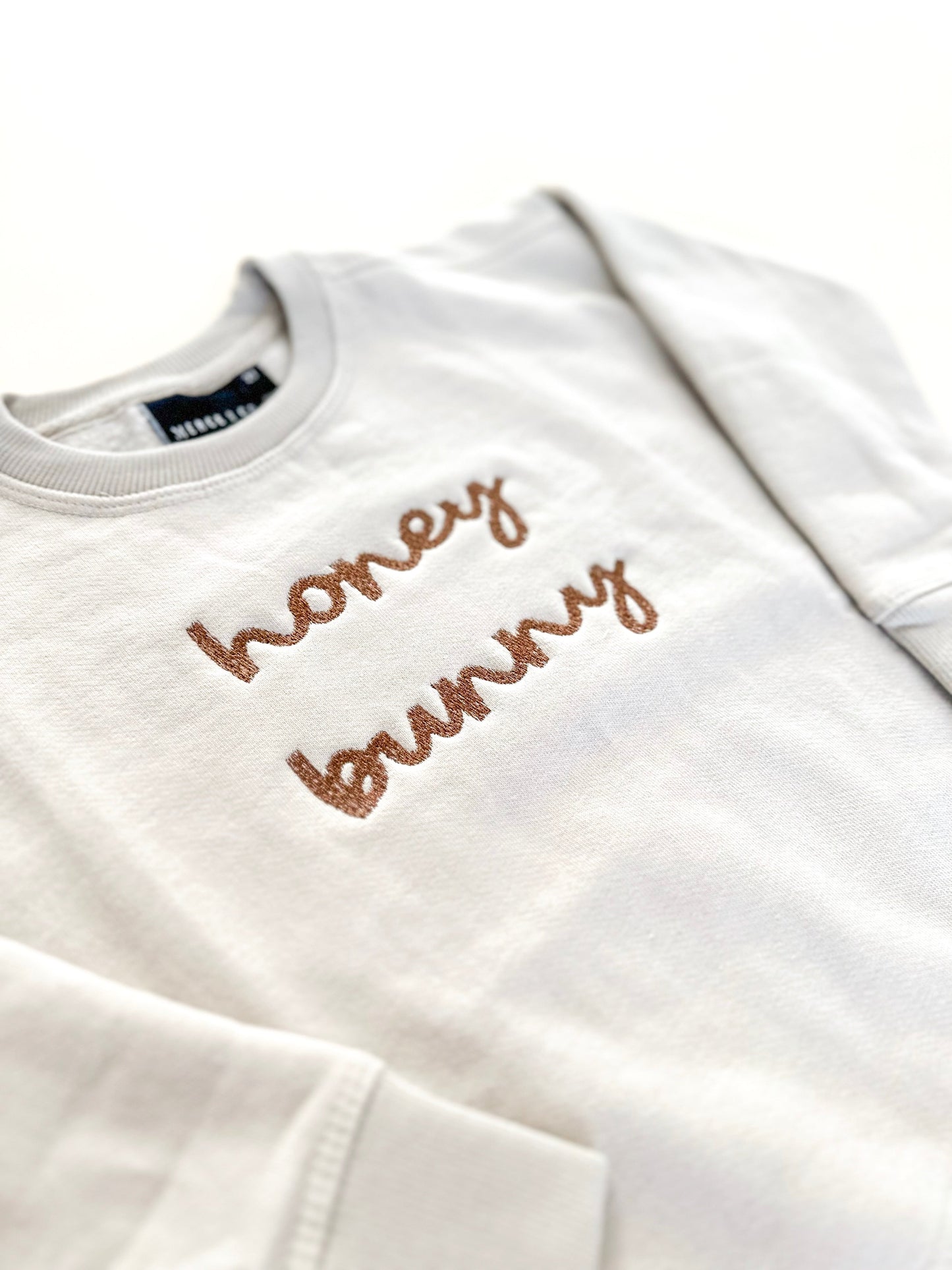 Honey Bunny Embroidered Child Comfort Crewneck