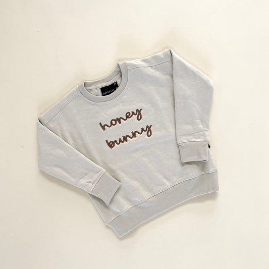 Honey Bunny Embroidered Child Comfort Crewneck