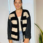 Winnie Denim Sleeve Striped Cardigan