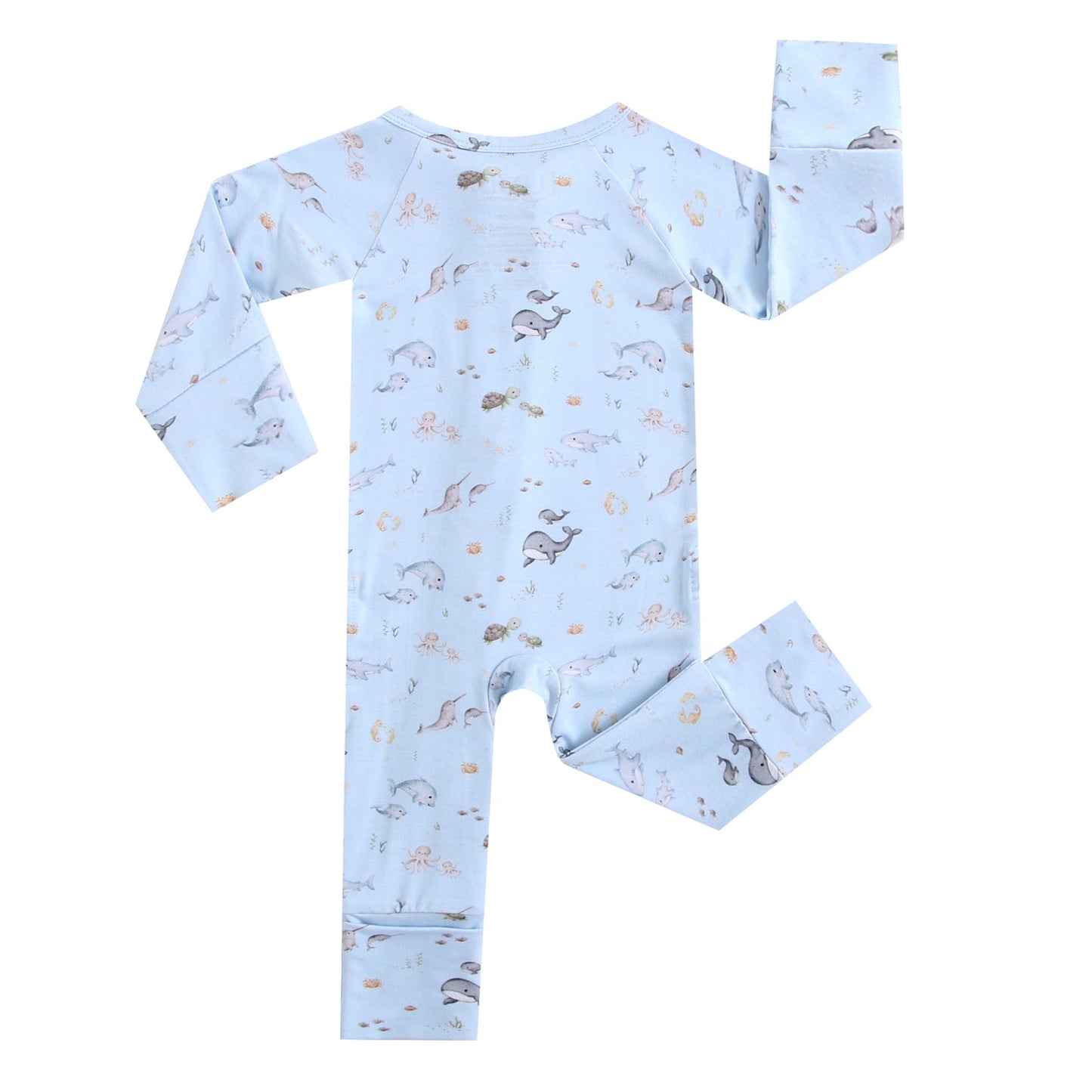 Sea of Love Zippered Baby Romper